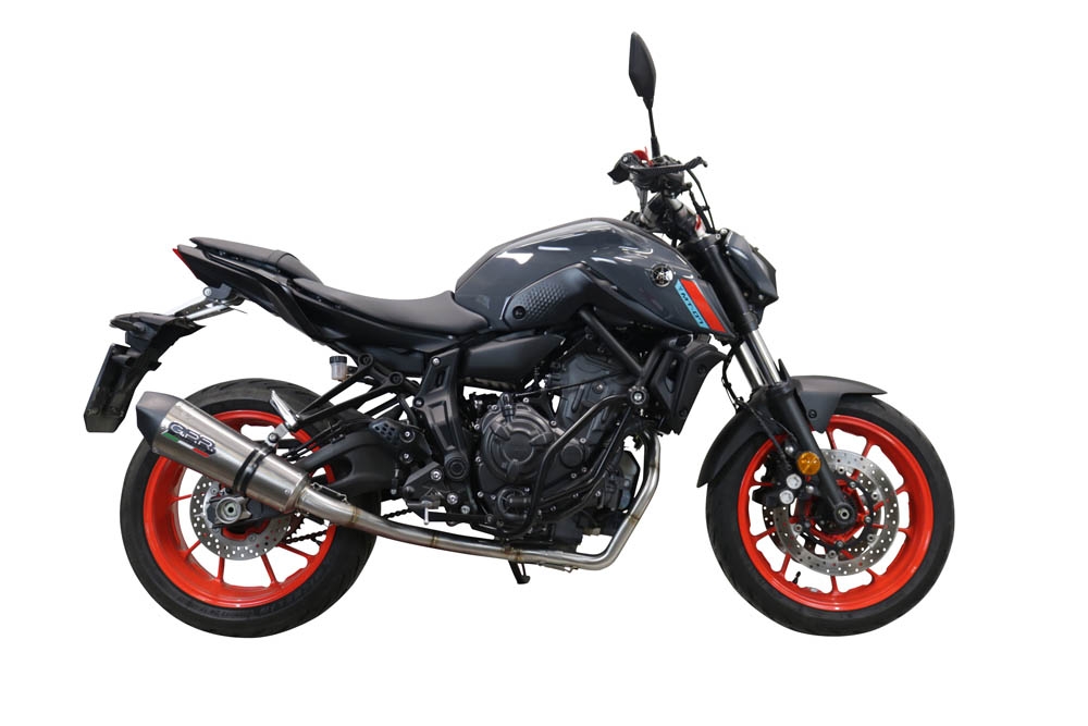 Scarico GPR compatibile con  Yamaha Mt-07  2021-2024, GP Evo4 Titanium, Scarico completo omologato,fornito con db killer estraibile,catalizzatore e collettore