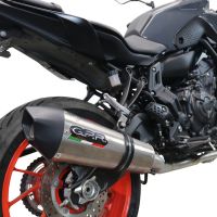 Scarico GPR compatibile con  Yamaha Mt-07  2021-2024, GP Evo4 Titanium, Scarico completo omologato,fornito con db killer estraibile,catalizzatore e collettore