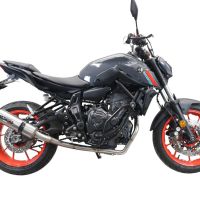 Scarico GPR compatibile con  Yamaha Mt-07  2021-2024, M3 Inox , Scarico completo omologato,fornito con db killer estraibile,catalizzatore e collettore