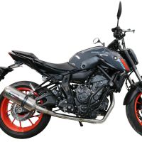 Scarico GPR compatibile con  Yamaha Mt-07  2014-2016, Satinox , Scarico completo omologato,fornito con db killer estraibile,catalizzatore e collettore