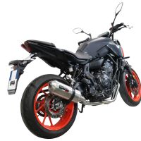 Scarico GPR compatibile con  Yamaha Mt-07  2014-2016, Satinox , Scarico completo omologato,fornito con db killer estraibile,catalizzatore e collettore