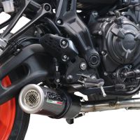 GPR exhaust compatible with  Yamaha Mt-07  2021-2024, M3 Poppy , Homologated legal full system exhaust, including removable db killer and catalyst 