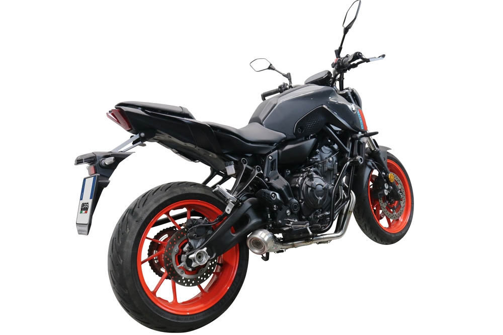 Scarico GPR compatibile con  Yamaha Xsr 700 2021-2024, Powercone Evo, Scarico completo omologato,fornito con db killer estraibile,catalizzatore e collettore