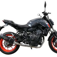 GPR exhaust compatible with  Yamaha Mt-07  2021-2024, Furore Evo4 Poppy, Homologated legal full system exhaust, including removable db killer and catalyst 