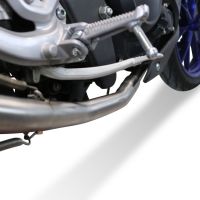 GPR exhaust compatible with  Yamaha Mt 125 2021-2024, Furore Evo4 Poppy, Homologated legal full system exhaust, including removable db killer and catalyst 