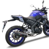 Scarico GPR compatibile con  Yamaha Mt 125 2020-2020, Furore Evo4 Nero, Scarico completo omologato,fornito con db killer estraibile,catalizzatore e collettore