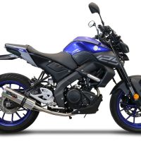 Scarico GPR compatibile con  Yamaha Mt 125 2020-2020, M3 Inox , Scarico completo omologato,fornito con db killer estraibile,catalizzatore e collettore