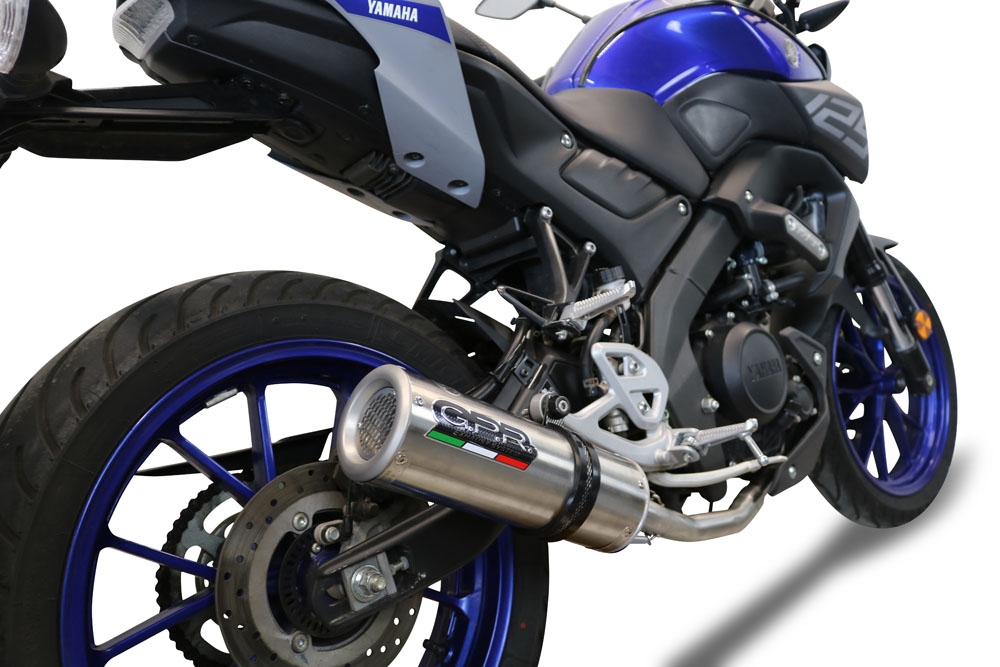 Scarico GPR compatibile con  Yamaha Mt 125 2021-2024, M3 Inox , Scarico completo omologato,fornito con db killer estraibile,catalizzatore e collettore