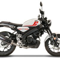 GPR exhaust compatible with  Yamaha XSR 125 2021-2024, Furore Evo4 Poppy, Homologated legal full system exhaust, including removable db killer and catalyst 