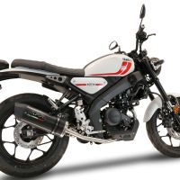 GPR exhaust compatible with  Yamaha XSR 125 2021-2024, Furore Evo4 Poppy, Homologated legal full system exhaust, including removable db killer and catalyst 