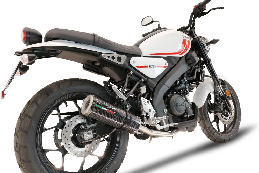 Scarico GPR compatibile con  Yamaha XSR 125 2021-2024, M3 Poppy , Scarico completo omologato,fornito con db killer estraibile,catalizzatore e collettore