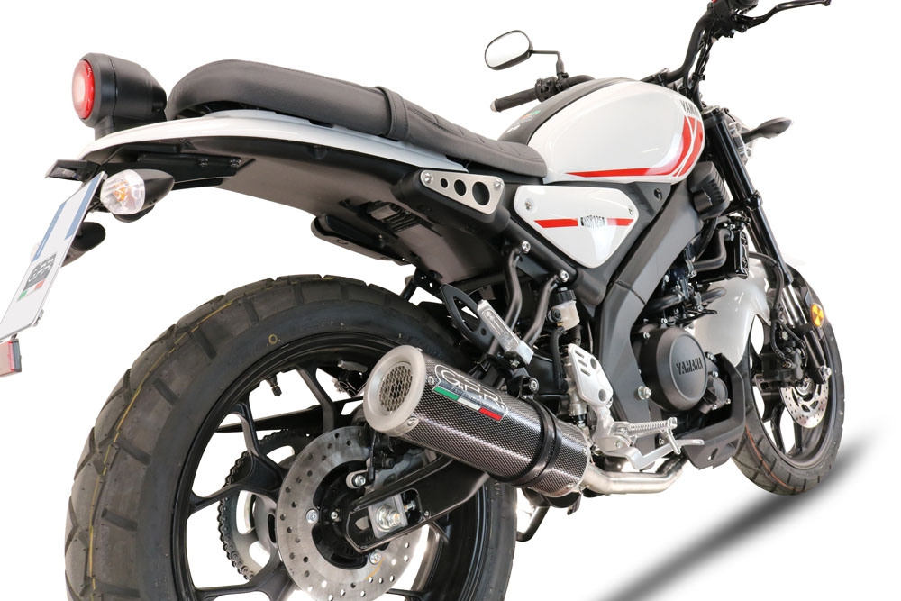 Scarico GPR compatibile con  Yamaha XSR 125 2021-2024, M3 Poppy , Scarico completo omologato,fornito con db killer estraibile,catalizzatore e collettore