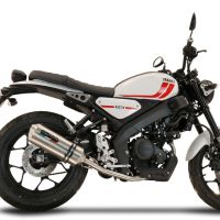 Scarico GPR compatibile con  Yamaha XSR 125 2021-2024, Satinox , Scarico completo omologato,fornito con db killer estraibile,catalizzatore e collettore