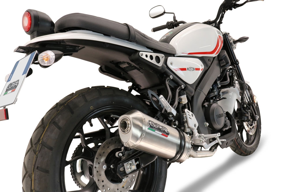 Scarico GPR compatibile con  Yamaha XSR 125 2021-2024, Satinox , Scarico completo omologato,fornito con db killer estraibile,catalizzatore e collettore