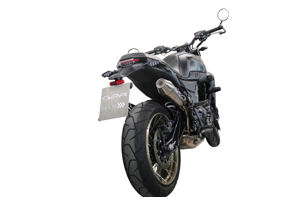 Scarico GPR compatibile con  Zontes 350 T1 ADV 2022-2024, Ultracone, Scarico omologato, silenziatore con db killer estraibile e raccordo specifico