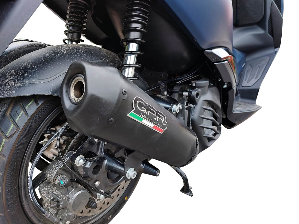 GPR exhaust compatible with  Zontes M 125 2022-2024, Pentaroad Black, Homologated legal full system exhaust, including removable db killer and catalyst 