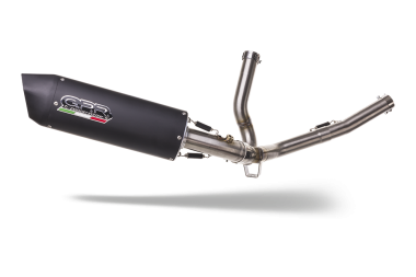 GPR exhaust compatible with  Suzuki Sv 650 - S 1999-2002, Furore Nero, Homologated legal mid-full system exhaust including removable db killer 