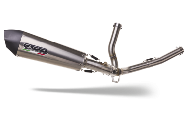 GPR exhaust compatible with  Suzuki V-Strom DL650 2004-2011, Gpe Ann. titanium, Homologated legal mid-full system exhaust including removable db killer 