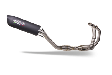 GPR exhaust compatible with  Yamaha Mt-09 2021-2023, Furore Evo4 Nero, Homologated legal full system exhaust, including removable db killer and catalyst 