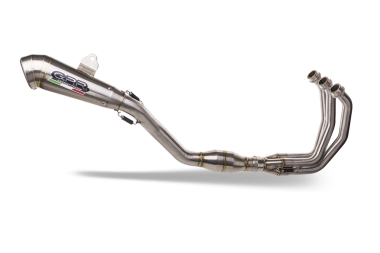 GPR exhaust compatible with  Yamaha Tracer 9 2021-2024, Satinox , Homologated legal full system exhaust, including removable db killer and catalyst 