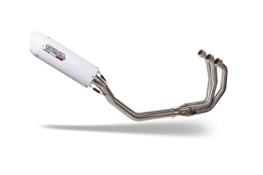 GPR exhaust compatible with  Yamaha Mt-09 Tracer 900 2015-2016, Albus Ceramic, Homologated legal full system exhaust, including removable db killer 