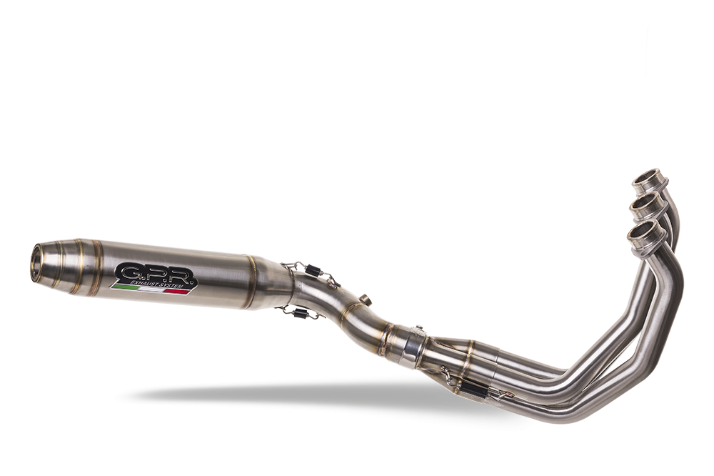 GPR exhaust compatible with  Triumph Trident 660 2021-2024, Deeptone Inox, Racing full system exhaust  