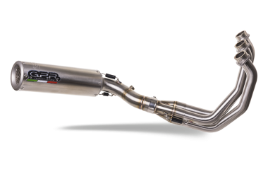 GPR exhaust compatible with  Triumph Tiger Sport 660 2022-2024, M3 Titanium Natural, Homologated legal full system exhaust, including removable db killer and catalyst 