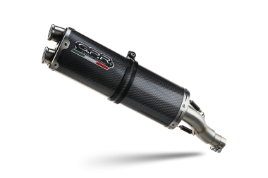 GPR exhaust compatible with  Aprilia Tuareg 660 2021-2024, Dual Poppy, Homologated legal slip-on exhaust including removable db killer and link pipe 