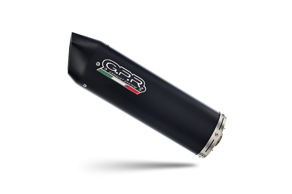 GPR exhaust compatible with  Rieju Mrx - Smx 125 2002-2008, Furore Nero, Homologated legal full system exhaust, including removable db killer and catalyst 