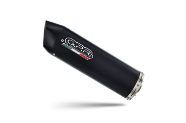 GPR exhaust compatible with  Rieju Mrx - Smx 125 2002-2008, Furore Nero, Homologated legal full system exhaust, including removable db killer and catalyst 