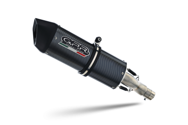 GPR exhaust compatible with  Benelli Bn 302 S 2017-2024, Furore Evo4 Poppy, Homologated legal slip-on exhaust including removable db killer and link pipe 