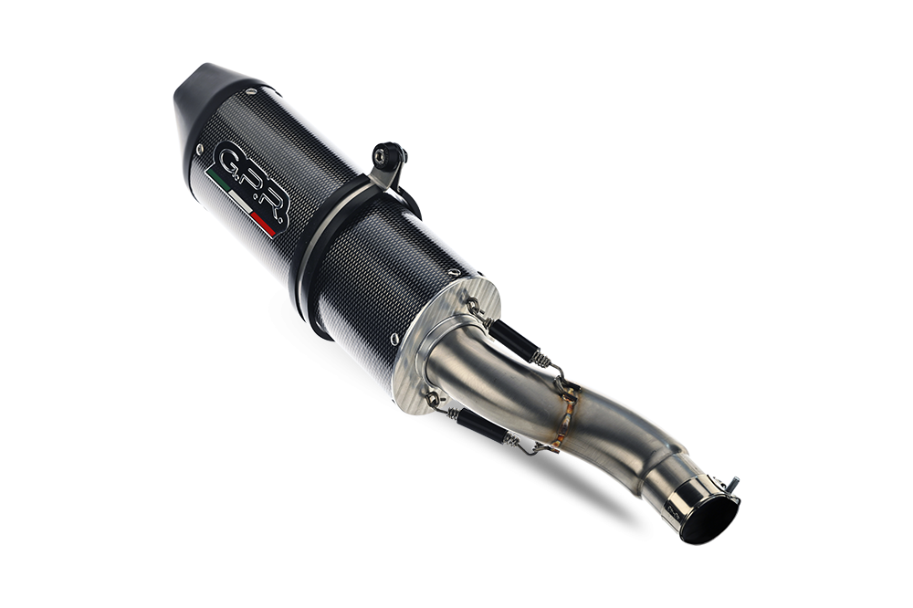 GPR exhaust compatible with  UM Motorcycles Dsr SM - EX 125 2021-2023, Furore Evo4 Poppy, Homologated legal slip-on exhaust including removable db killer, link pipe and catalyst 