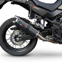 GPR exhaust compatible with  Honda XL750 TRANSALP 750 2024-2025, Dual Poppy, Homologated legal slip-on exhaust including removable db killer and link pipe 