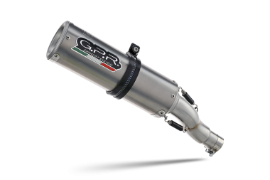 GPR exhaust compatible with  Ducati Hyperstrada -Hypermotard 939 EURO 4  2016-2019, M3 Titanium Natural, Homologated legal slip-on exhaust including removable db killer, link pipe and catalyst 