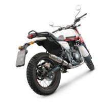 GPR exhaust compatible with  Royal Enfield Scram 411 2022-2024, Deeptone Inox, Racing slip-on exhaust including link pipe 