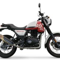 Scarico GPR compatibile con  Royal Enfield Himalayan 410 Diam.36mm 2017-2020, Decatalizzatore, Collettore decatalizzore, applicazione racing