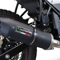 Scarico GPR compatibile con  Royal Enfield Scram 411 2022-2024, Furore Evo4 Nero, Terminale di scarico omologato,fornito con db killer estraibile,catalizzatore e collettore