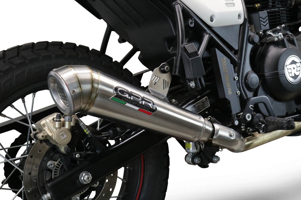 Scarico GPR compatibile con  Royal Enfield Scram 411 2022-2024, Powercone Evo, Terminale di scarico omologato,fornito con db killer estraibile,catalizzatore e collettore