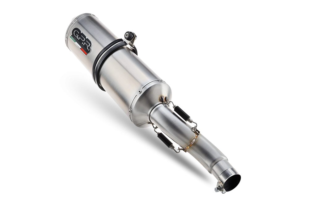 GPR exhaust compatible with  Honda Crf 250 M 2013-2016, Satinox, Homologated legal full system exhaust, including removable db killer and catalyst 