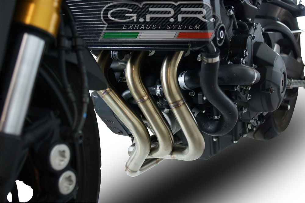 GPR exhaust compatible with  Yamaha Tracer 9 2021-2024, Satinox , Homologated legal full system exhaust, including removable db killer and catalyst 