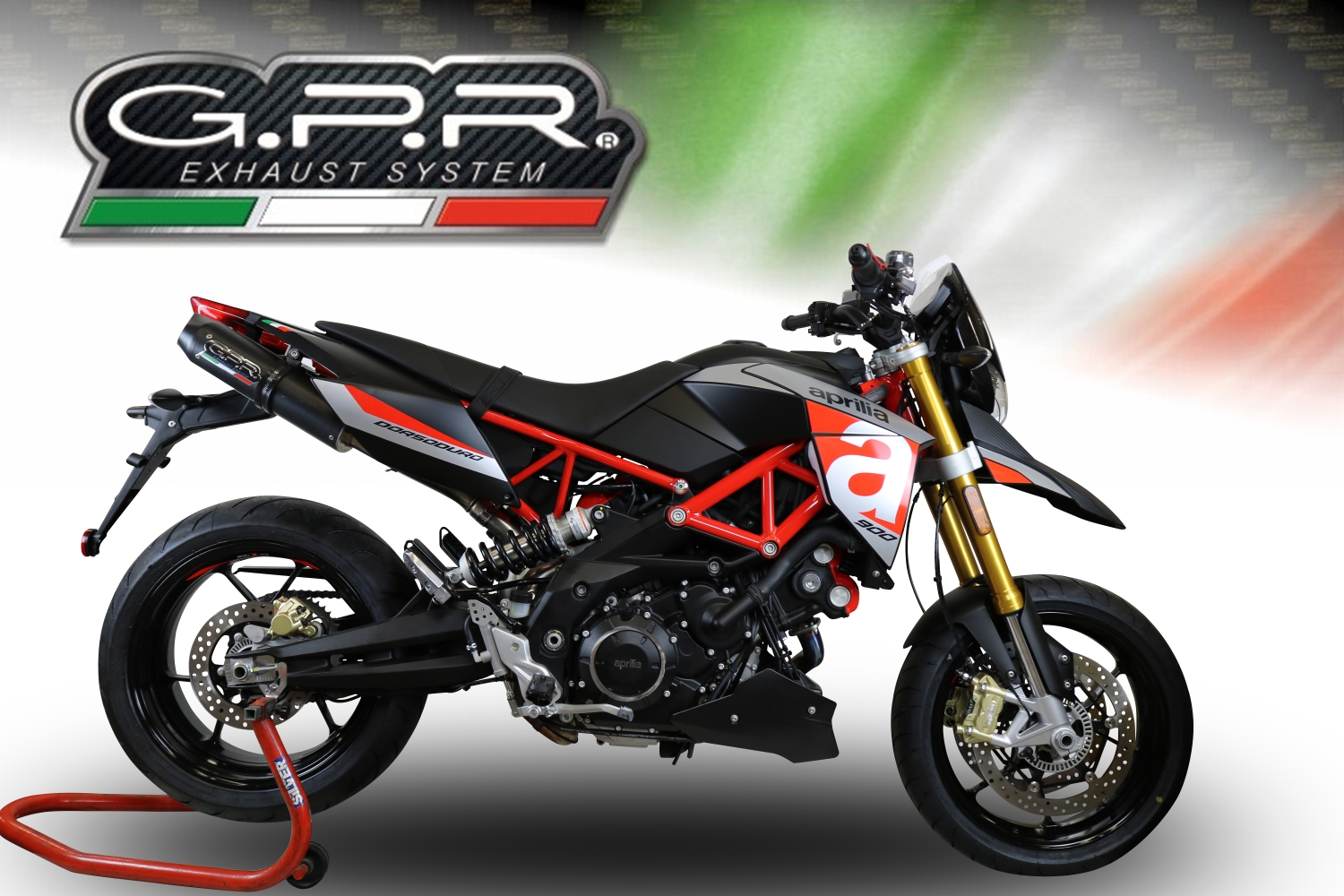 Scarico GPR compatibile con Aprilia Shiver 750 Gt 2007-2016, Furore Poppy, Coppia di silenziatori di scarico racing, con raccordo, articolo senza omologazione 