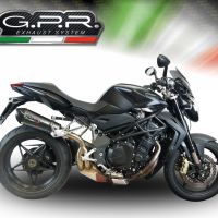 Scarico GPR compatibile con  Mv Agusta Brutale 990 R 2010-2011, Gpe Ann. Poppy, Scarico omologato, silenziatore con db killer estraibile e raccordo specifico