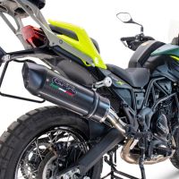 Scarico GPR compatibile con  Benelli Trk 702  2023-2024, Furore Evo4 Poppy, Scarico omologato, silenziatore con db killer estraibile e raccordo specifico