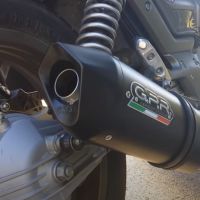 Scarico GPR compatibile con Moto Guzzi Breva 750 2003-2009, Furore Poppy, Coppia di terminali di scarico omologati, forniti con db killer removibili e raccordi specifici 