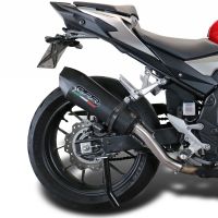 Scarico GPR compatibile con  Honda Cb 500 X 2016-2018, GP Evo4 Black Titanium, Scarico omologato, silenziatore con db killer estraibile e raccordo specifico