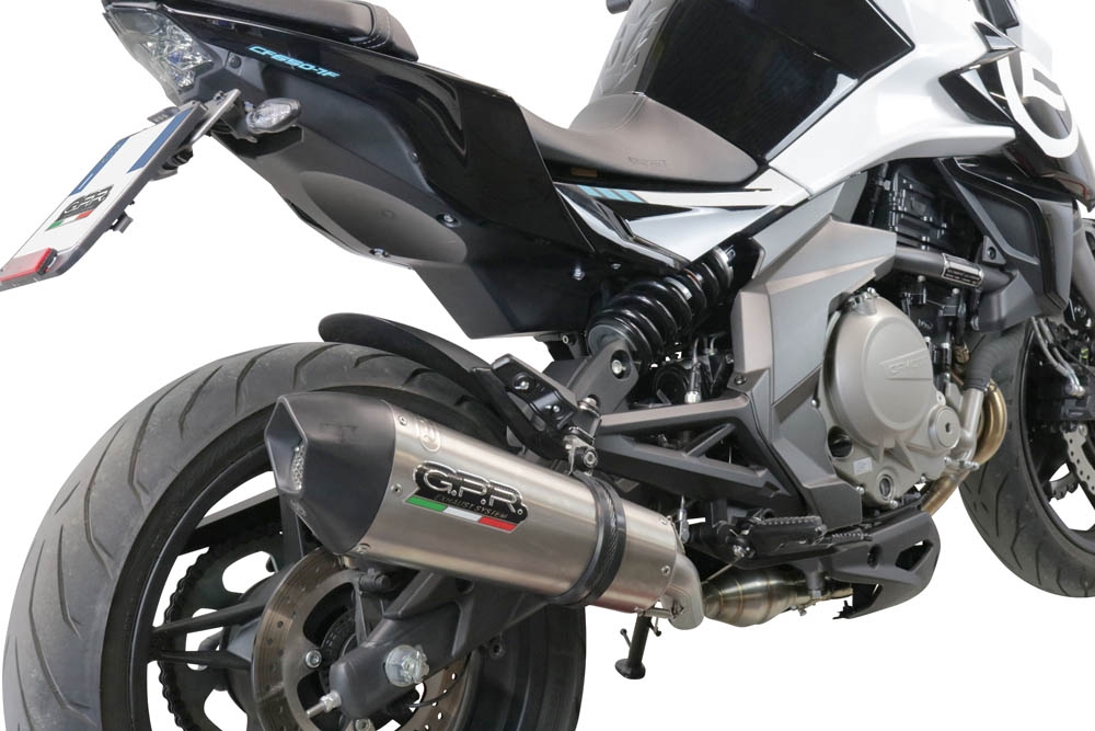 Scarico GPR compatibile con  Cf Moto 700 Mt 2023-2024, GP Evo4 Titanium, Terminale di scarico omologato,fornito con db killer estraibile,catalizzatore e collettore