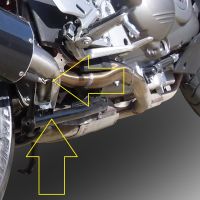 Scarico GPR compatibile con  Honda Crossrunner 800 Vfr 800 X 2011-2014, M3 Titanium Natural, Scarico omologato, silenziatore con db killer estraibile e raccordo specifico