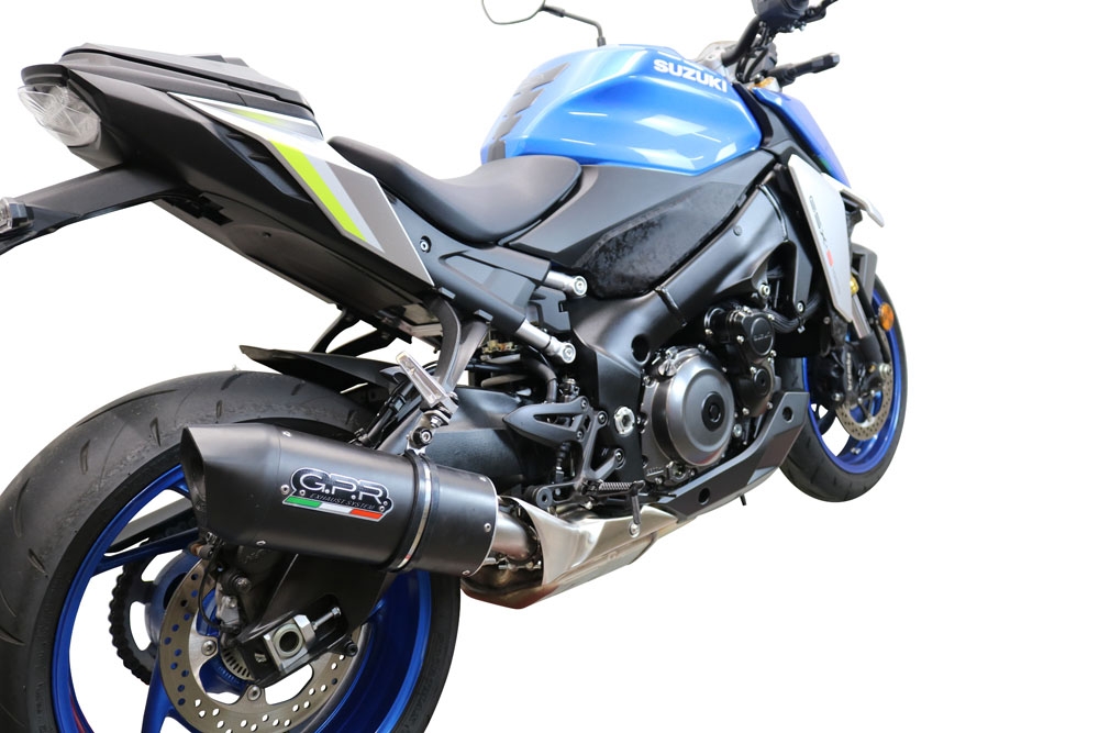 Scarico GPR compatibile con  Suzuki Gsx-S 1000  2015-2016, Furore Nero, Scarico completo omologato,fornito con db killer estraibile,catalizzatore e collettore