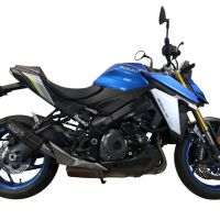 Scarico GPR compatibile con  Suzuki Gsx-S 1000  2021-2024, M3 Black Titanium, Scarico completo omologato,fornito con db killer estraibile,catalizzatore e collettore