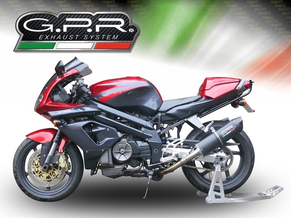 Scarico GPR compatibile con Aprilia Sl - Falco 1000 2000-2004, Furore Poppy, Coppia di terminali di scarico omologati, forniti con db killer removibili e raccordi specifici 